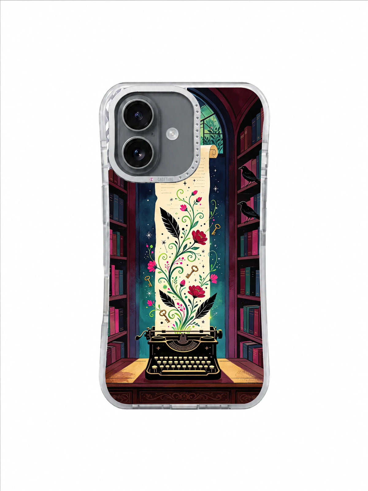Herbarium of Unwritten Words iPhone 17 Case – Twin Raven Midnight Herbarium artwork