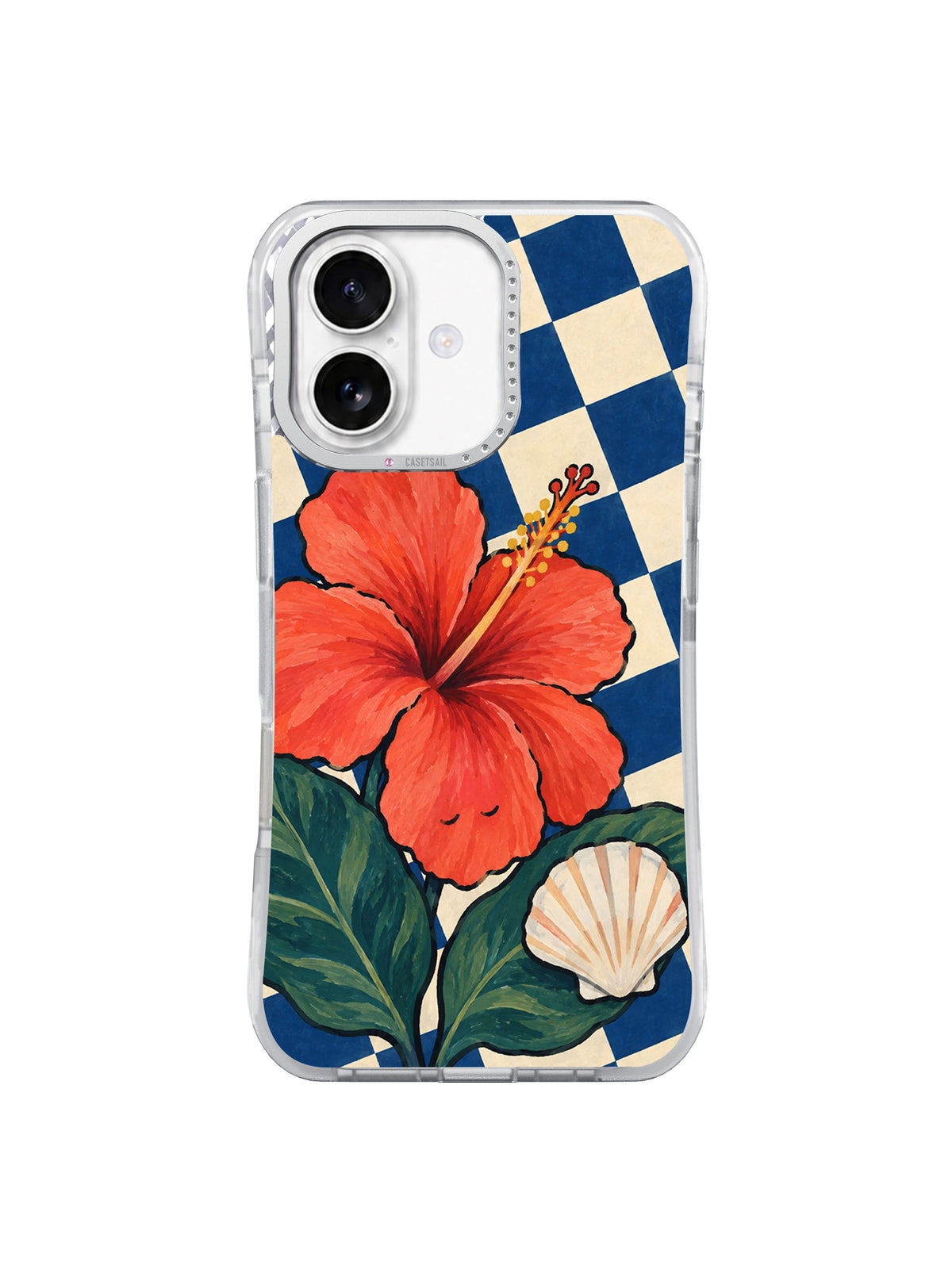 Hibiscus at Low Tide iPhone 17 case front view