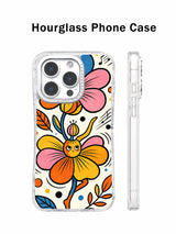 Rabbit flower creature phone case front and side profile