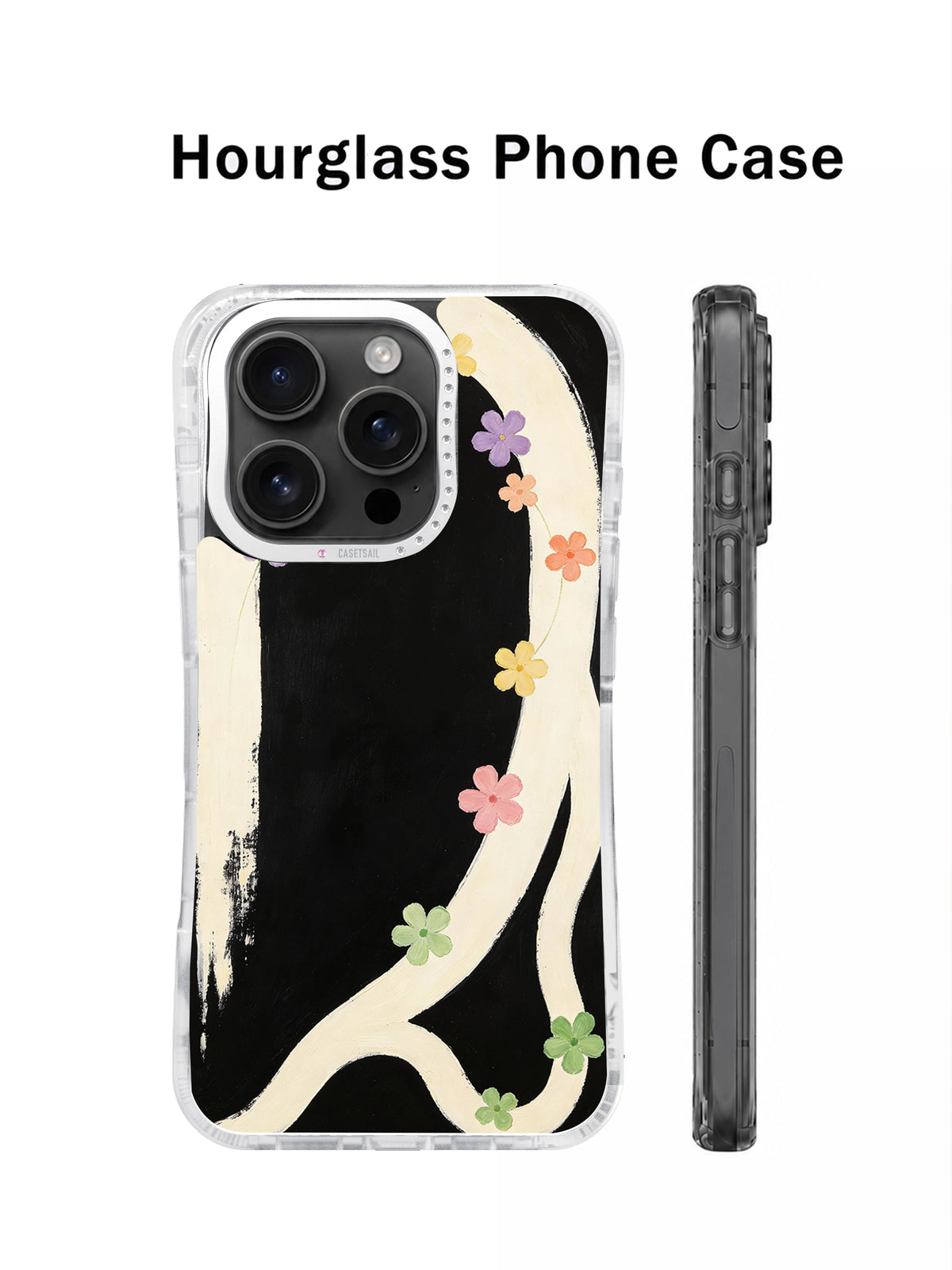 Hidden Flower Universe iPhone case front and side view