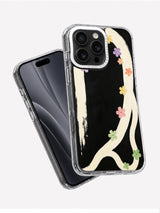 Cosmic floral iPhone 16 Pro Max case angled view