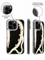 Rhinestone camera frame on hidden flower universe case