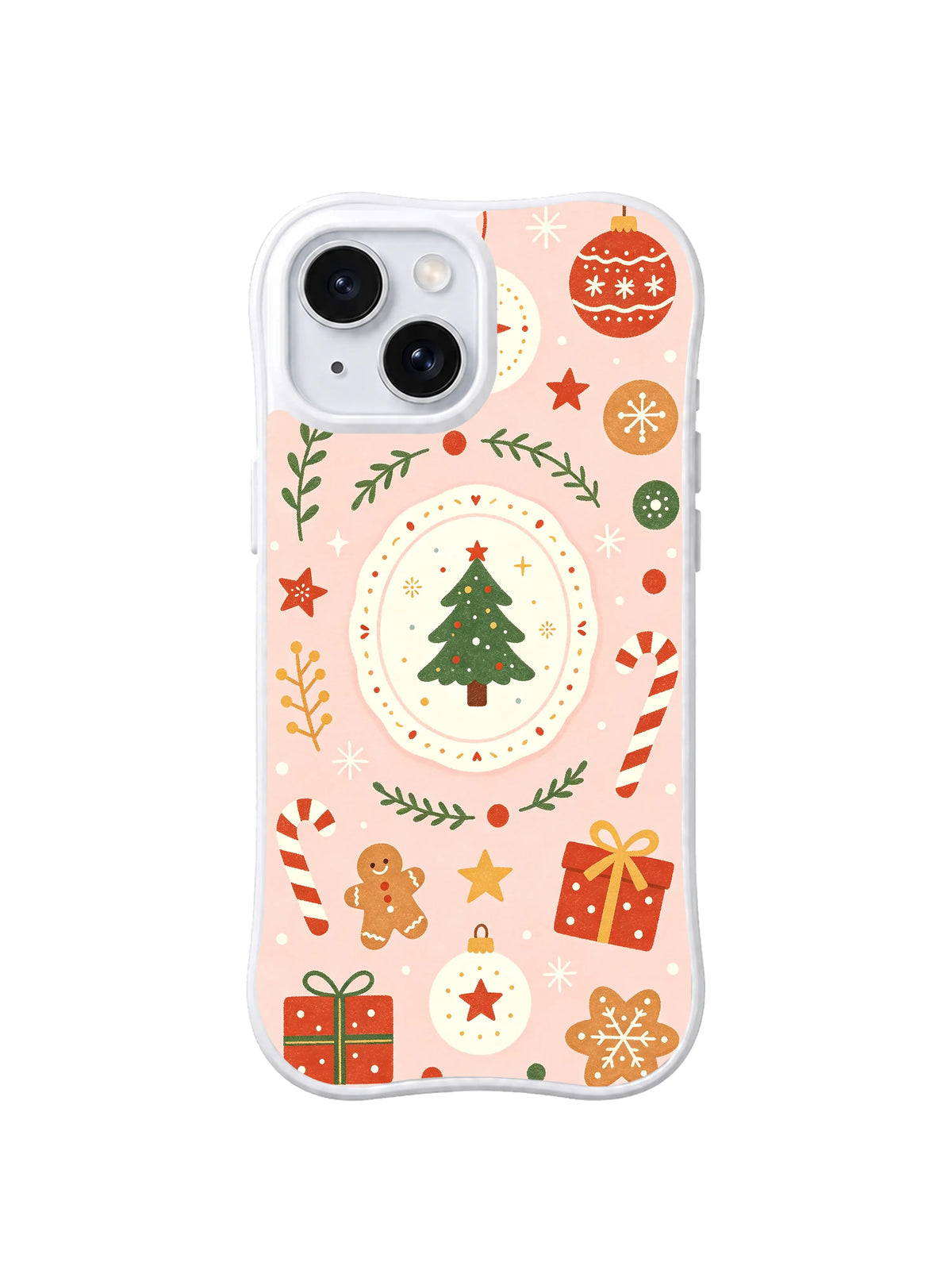 Tree Portrait Ornament Display pink iPhone 14 Plus case by Merry Vellum