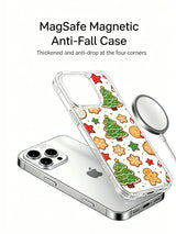 Holiday Sprinkle Dream: A phone, separate illustrated case and round accessory in a product render.