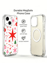 Holiday Star Sparkle: Dairesel halka görünen iç yüzün yanında kılıf deseni.