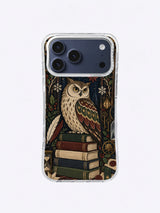Holly Archive Keeper owl library artwork on an iPhone 17 Pro Max case