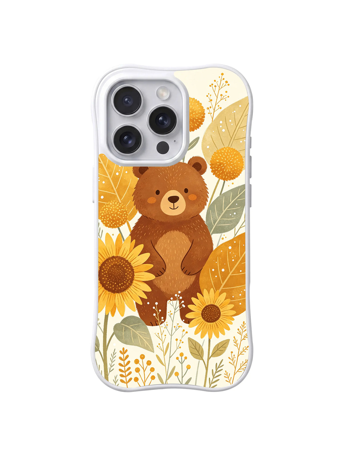 Honey Leaf Bear pattern swatch