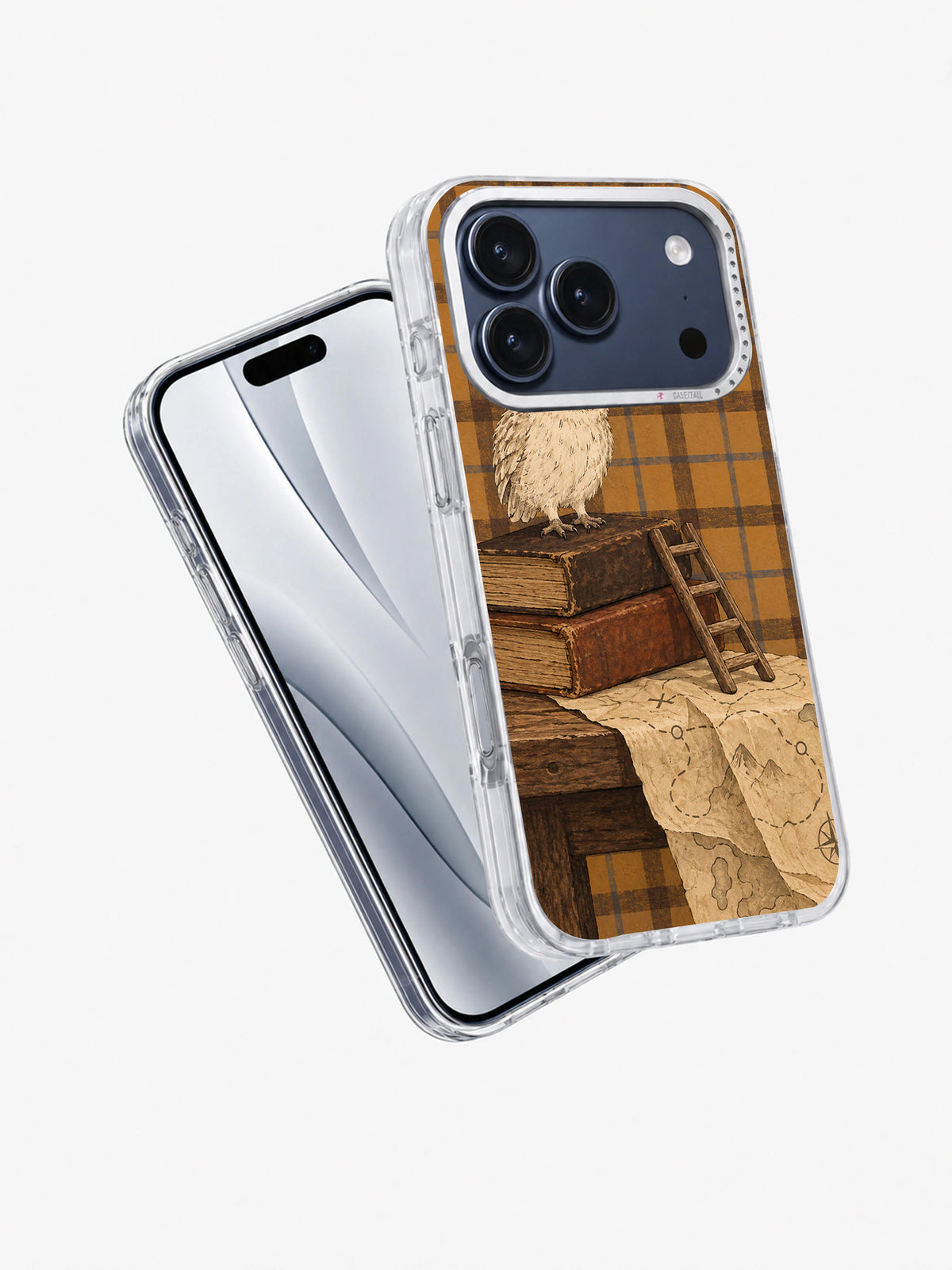 A Horizon Above the Books iPhone 17 Pro case angled view