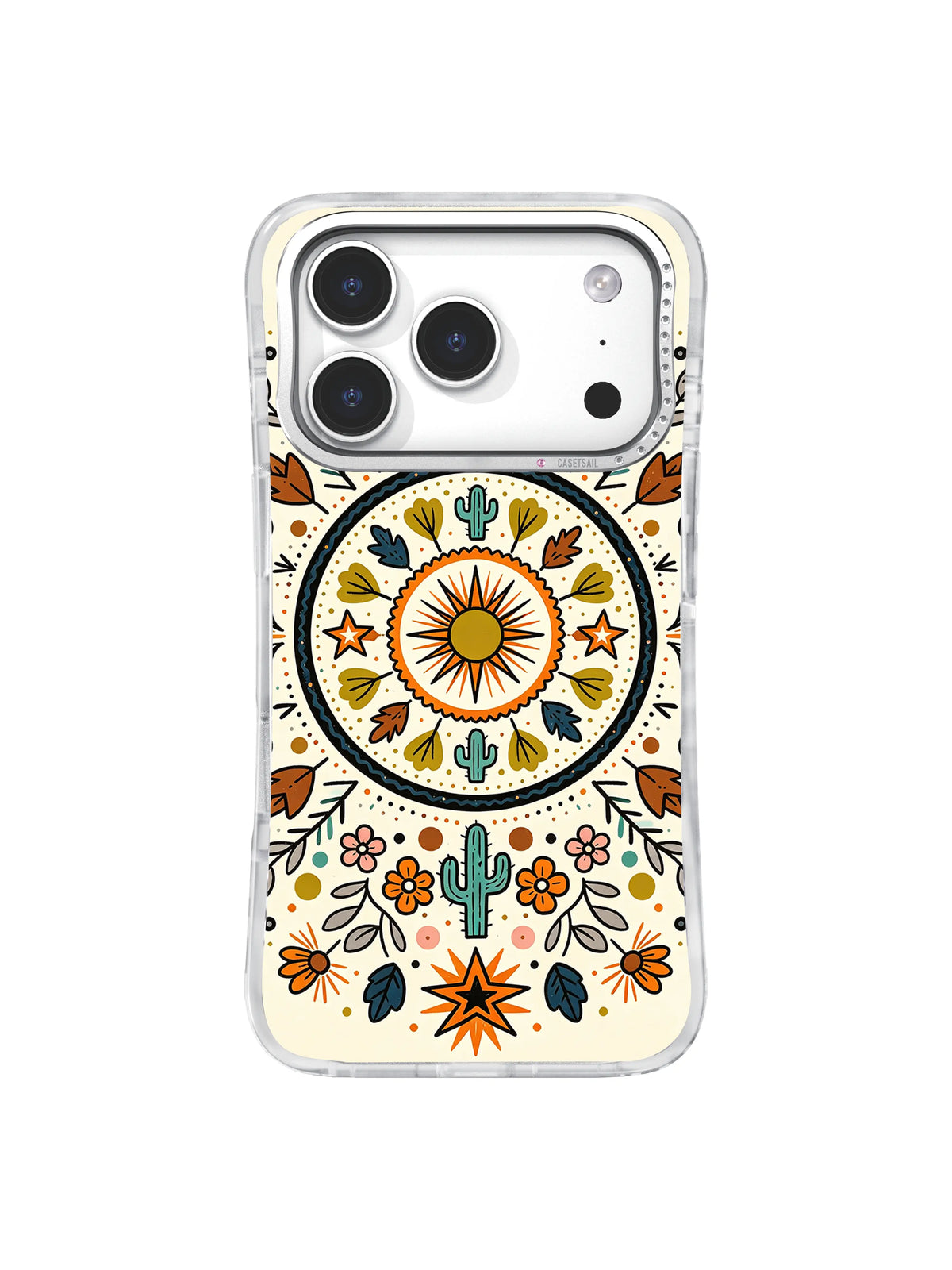 Horseshoe Sun Ritual western pattern iPhone 17 Pro case