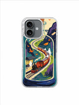 Indigo Bottle Canyon ghost railway artwork on an iPhone case