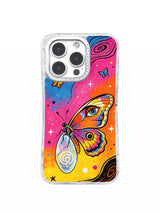 Infinite Butterfly Universe art iPhone 15 Pro Max case front view