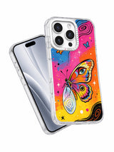 Surreal butterfly universe iPhone case angled view