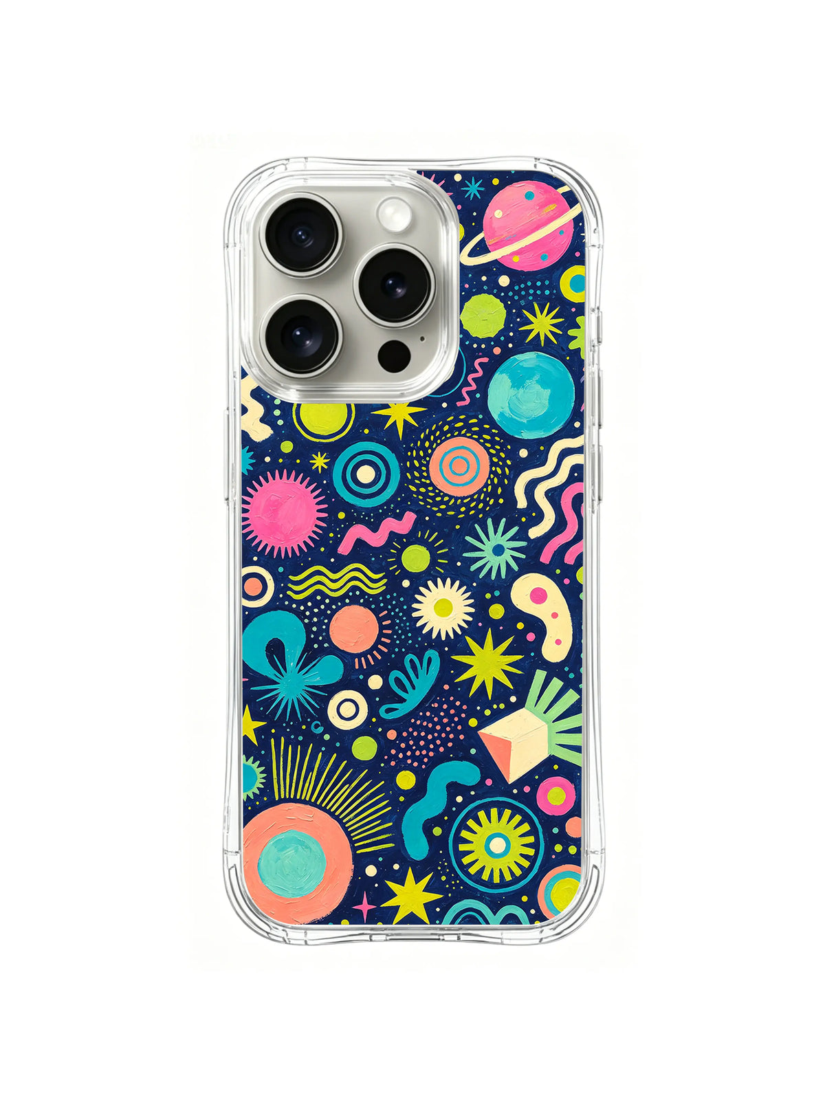 Joy Signal Cosmos pattern iPhone 14 Pro Max case