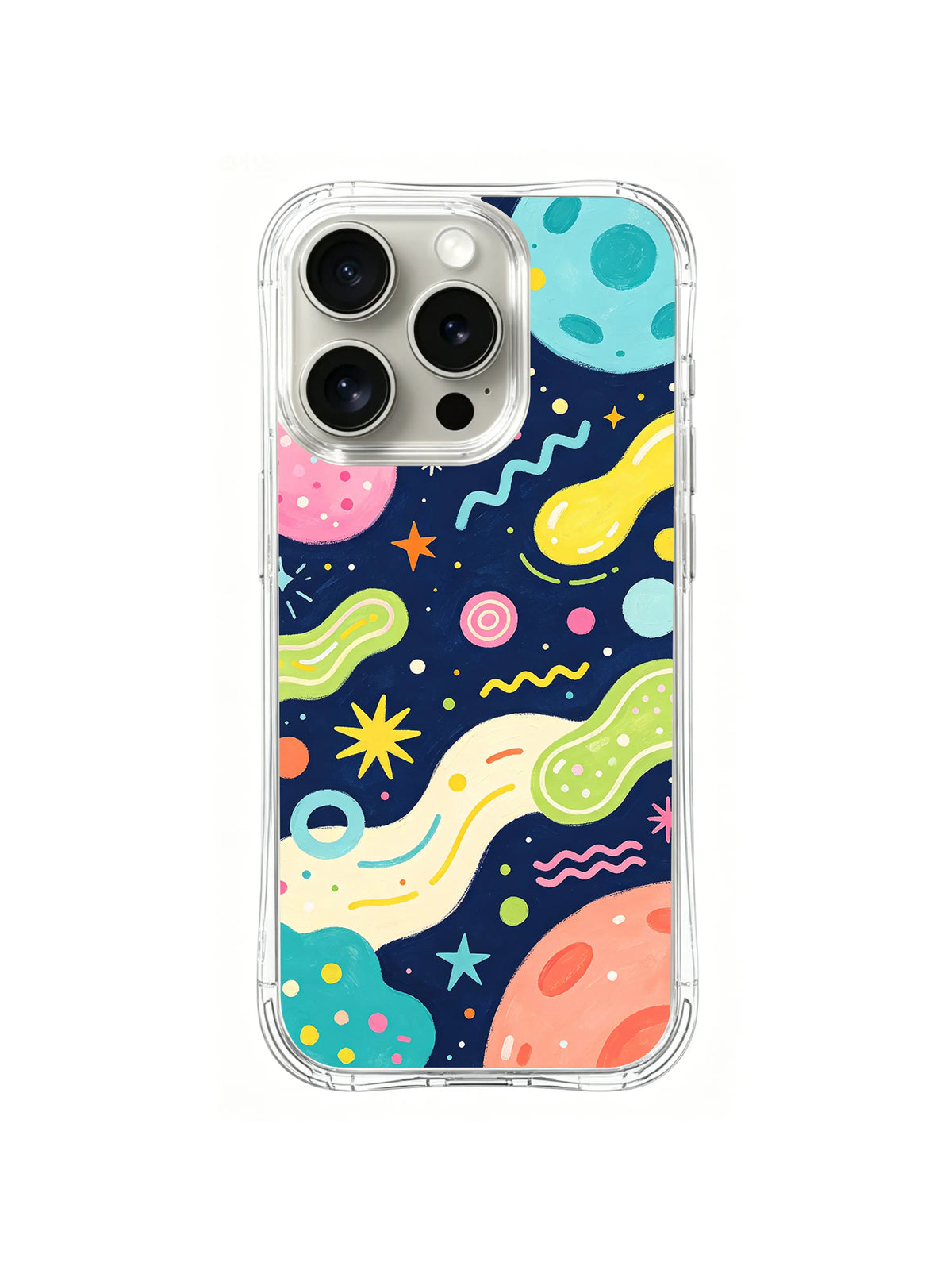 Color Splash Orbit pattern iPhone 14 Pro Max case