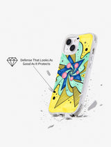 Infinite Color Playground iPhone 15 case presentation