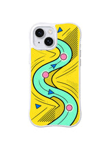 Orbit Ribbon Raceway pattern iPhone 15 case