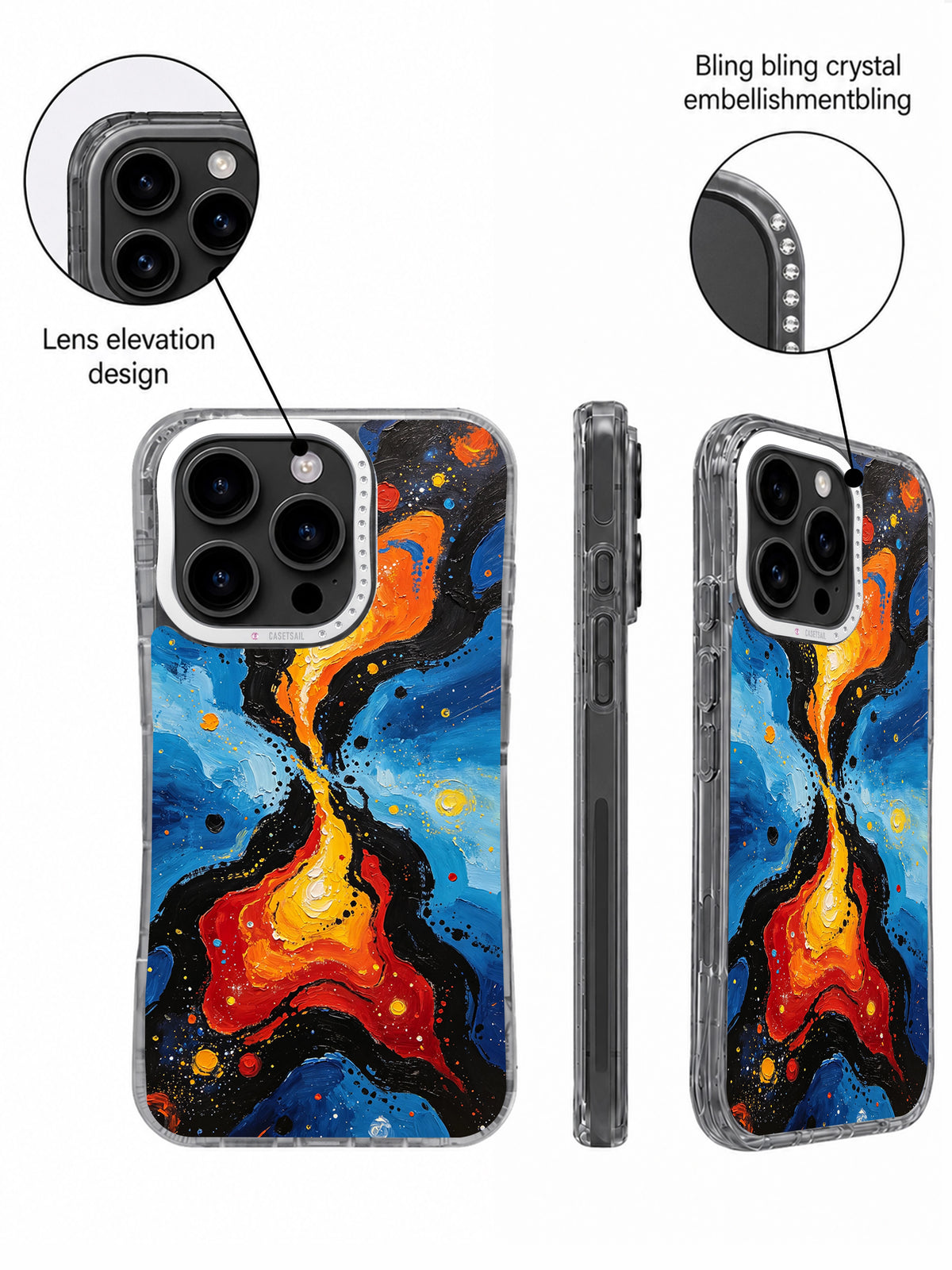 Cosmic abstract art phone case lifestyle