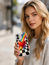 Infinite Heart Anthem art phone case in hand