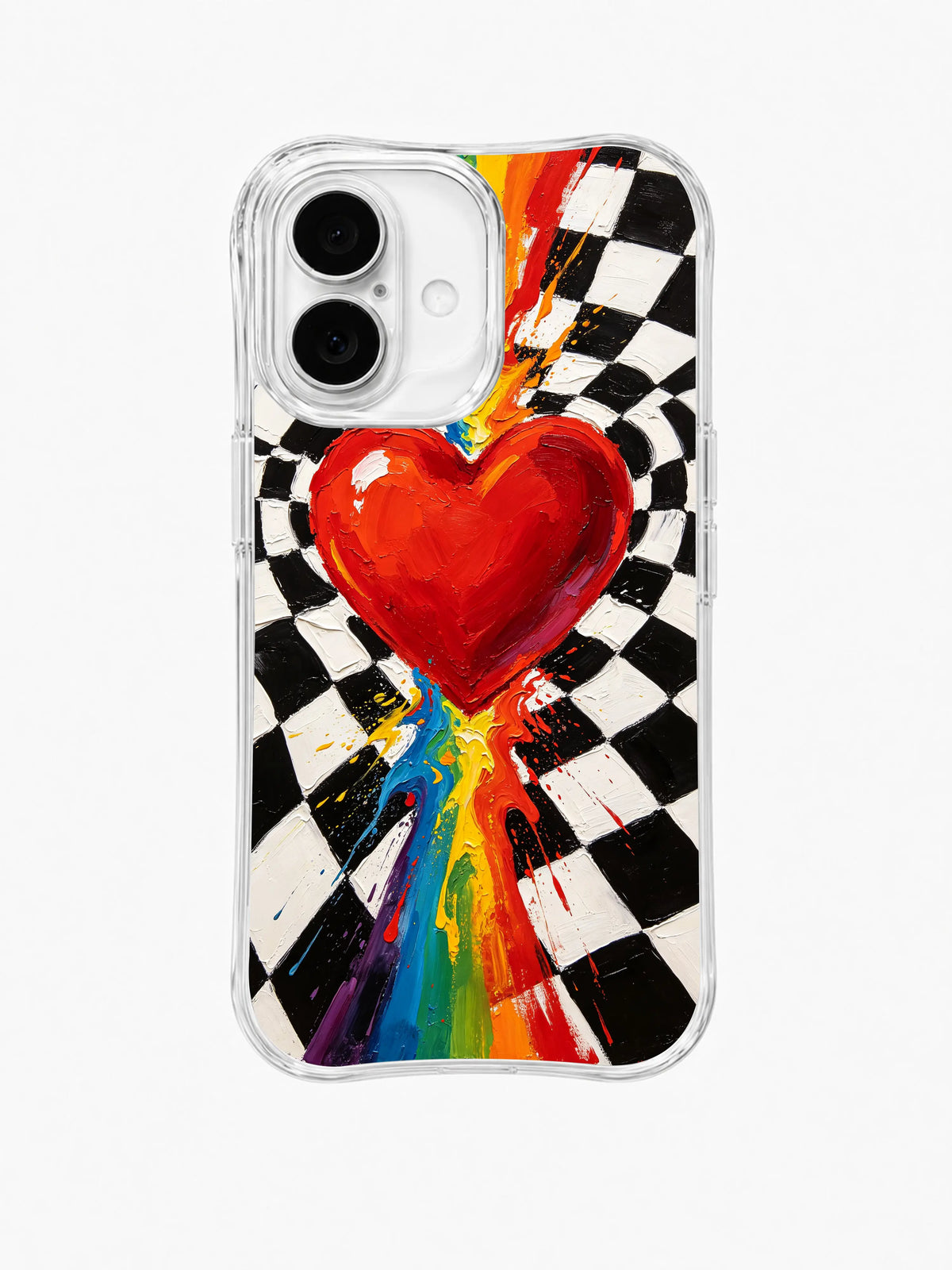 Courage Heart Portal pattern iPhone 16 Plus case