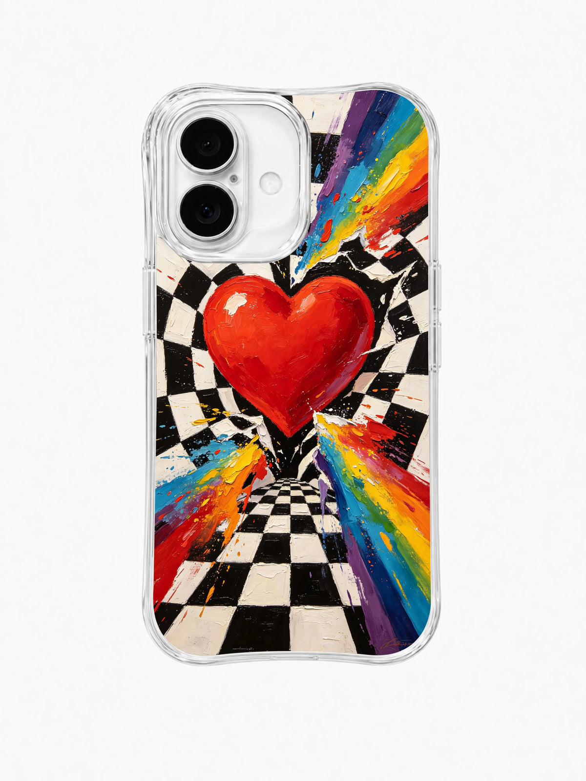 Freedom Rainbow Path pattern iPhone 16 Plus case
