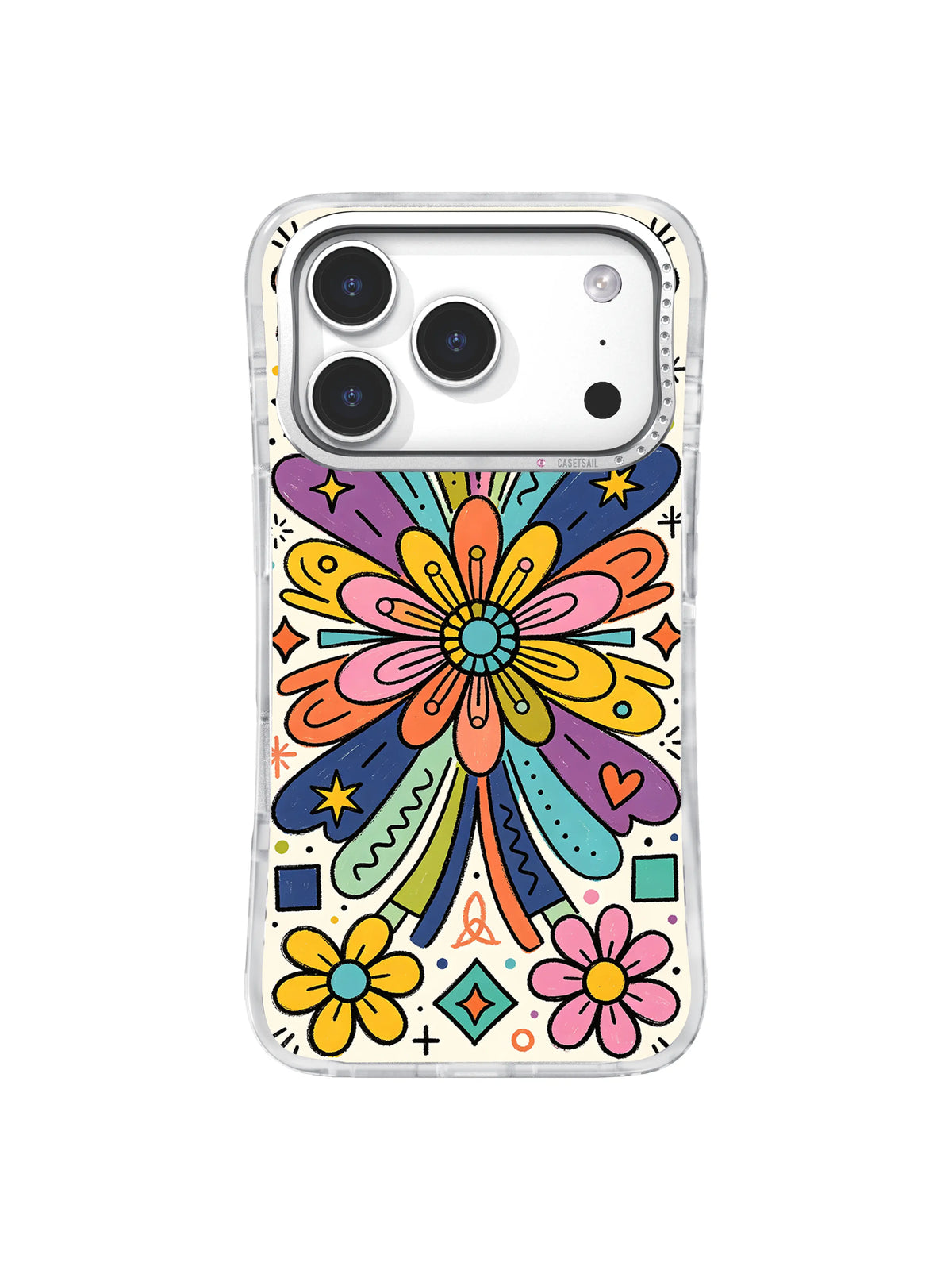Center Joy Totem pattern iPhone 17 Pro case