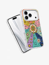 Infinite Joy Totem floral celestial iPhone 17 Pro case detail