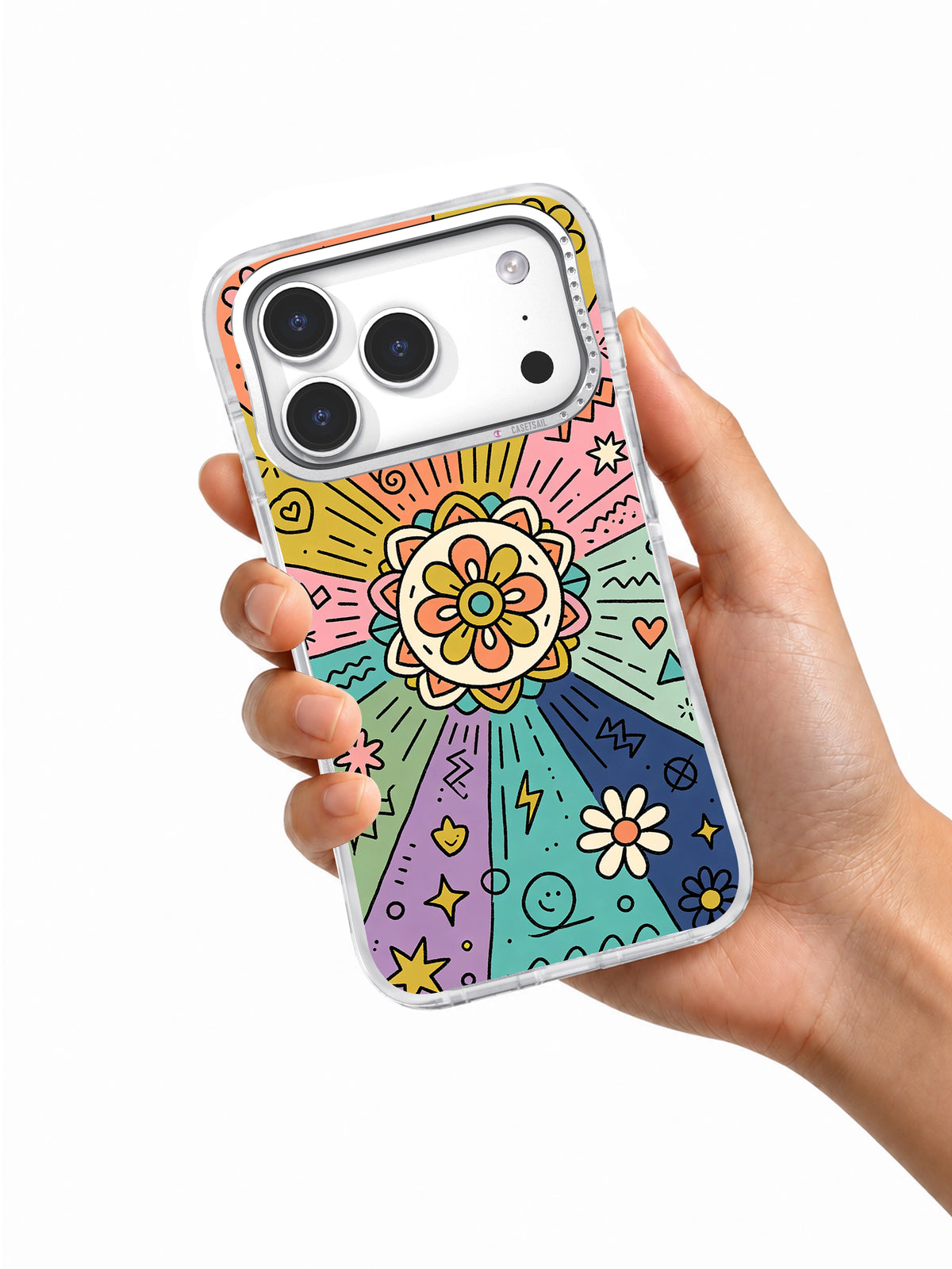 Infinite Joy Totem colorful art phone case lifestyle image