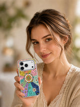 Infinite Joy Totem iPhone 17 Pro case in hand