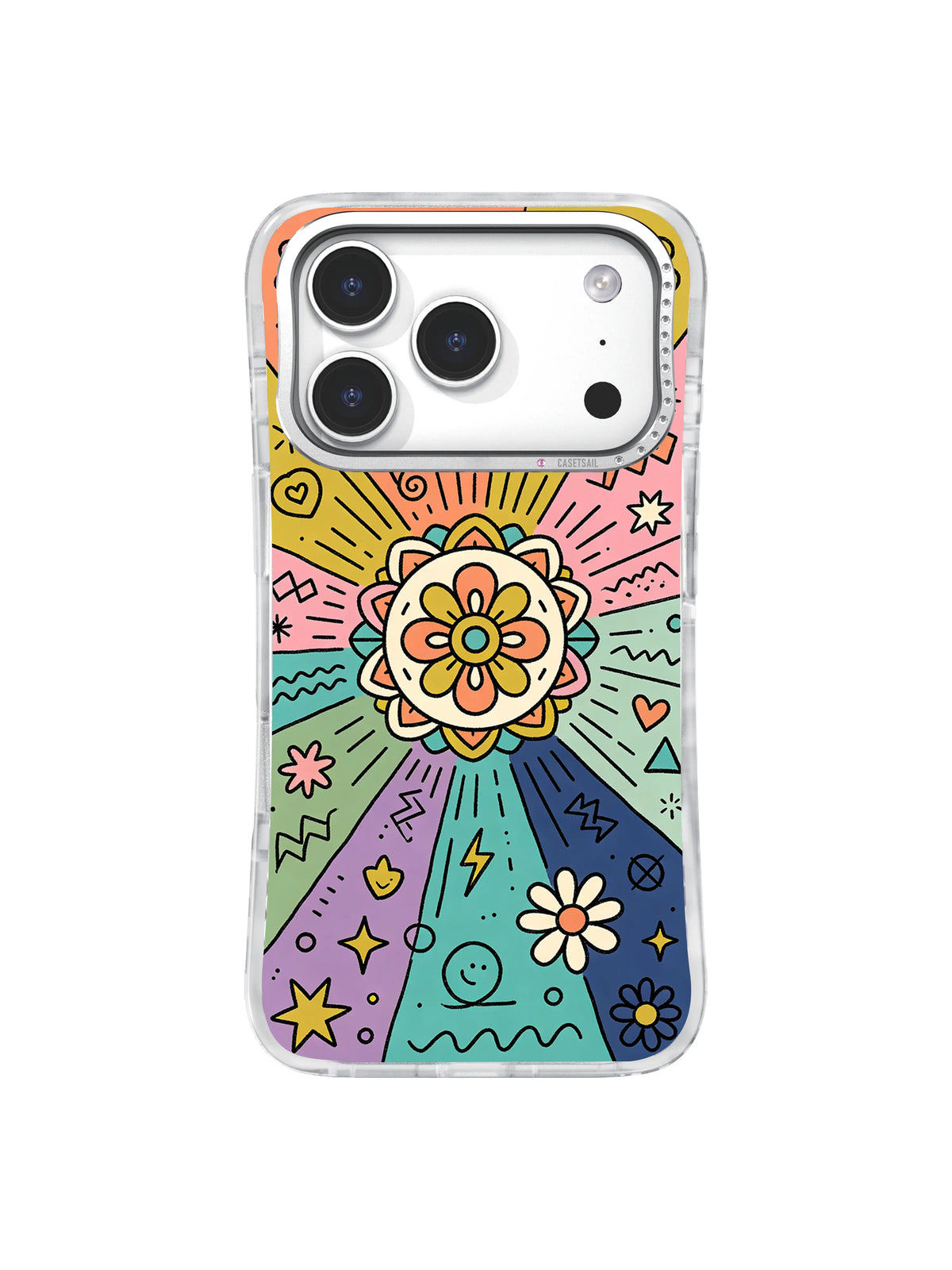 Joy Mandala Orbit pattern iPhone 17 Pro case