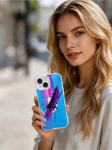Ink Clash Ribbon phone case presentation view