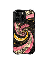 Floral Spiral Current pattern iPhone 15 Pro case