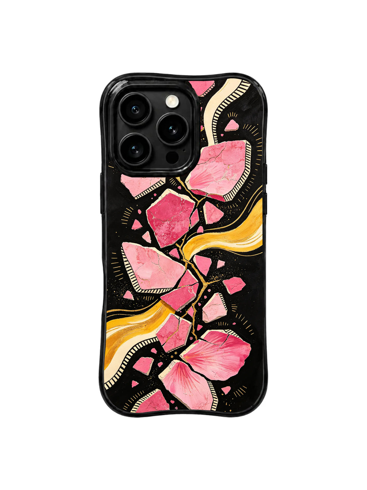 Golden Bloom Portal pattern iPhone 15 Pro case