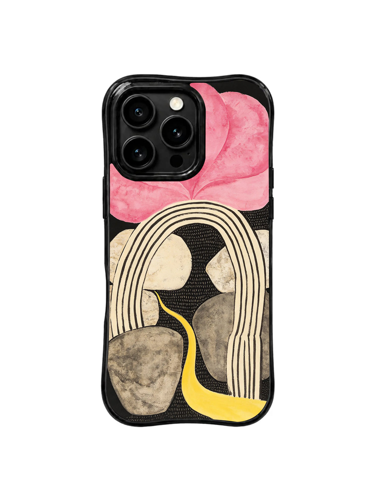 Pink River Fracture pattern iPhone 15 Pro case