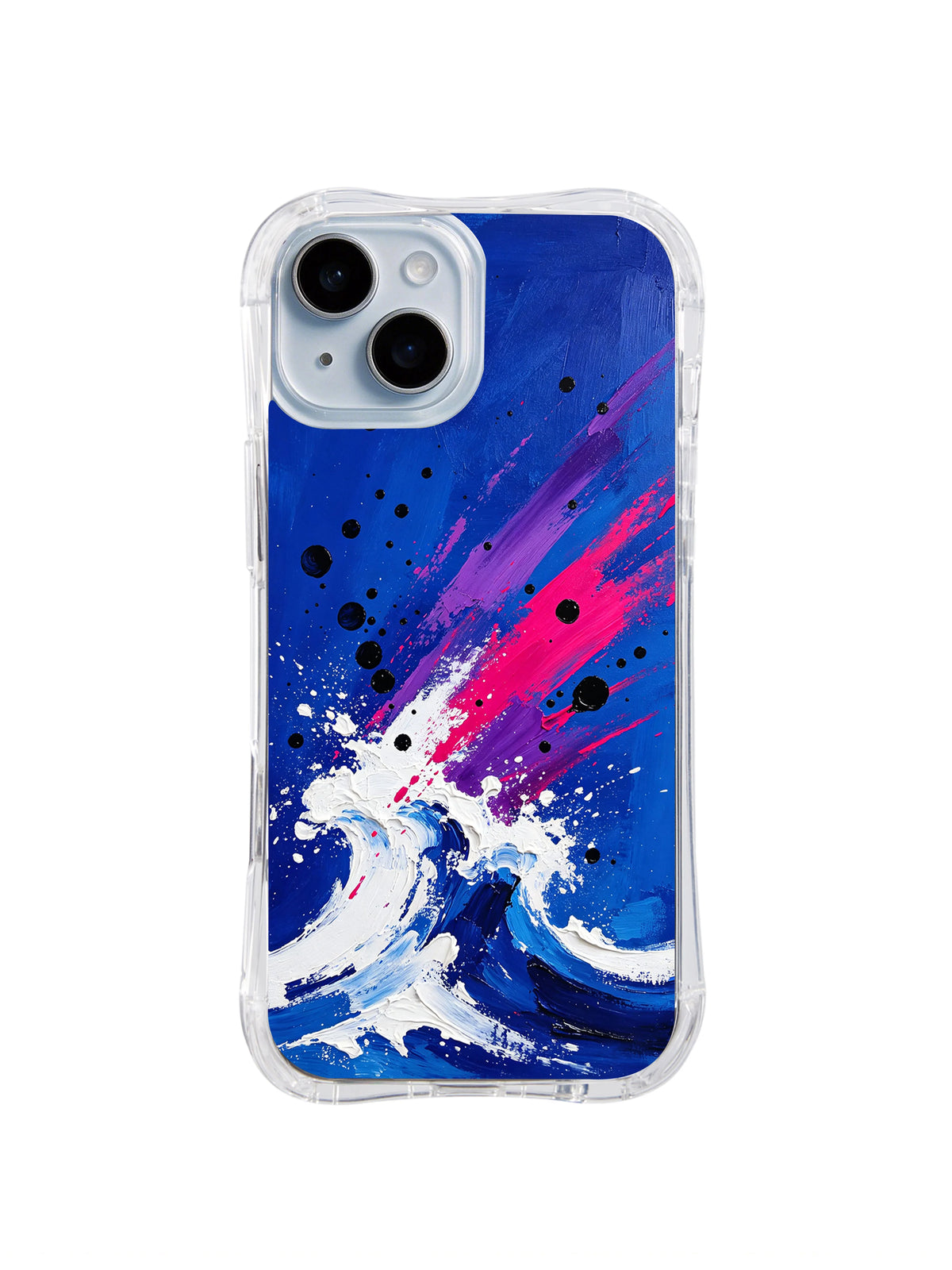 Neon Wave Ascent iPhone 15 Plus case front product view