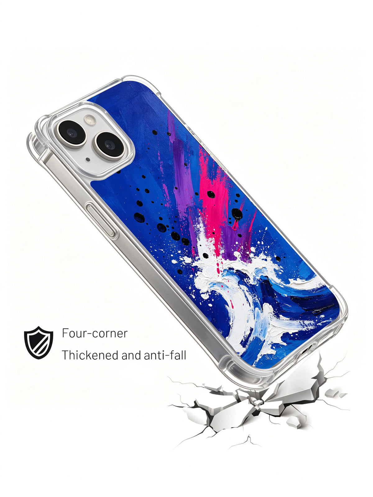 Neon Wave Ascent abstract wave phone case lifestyle view