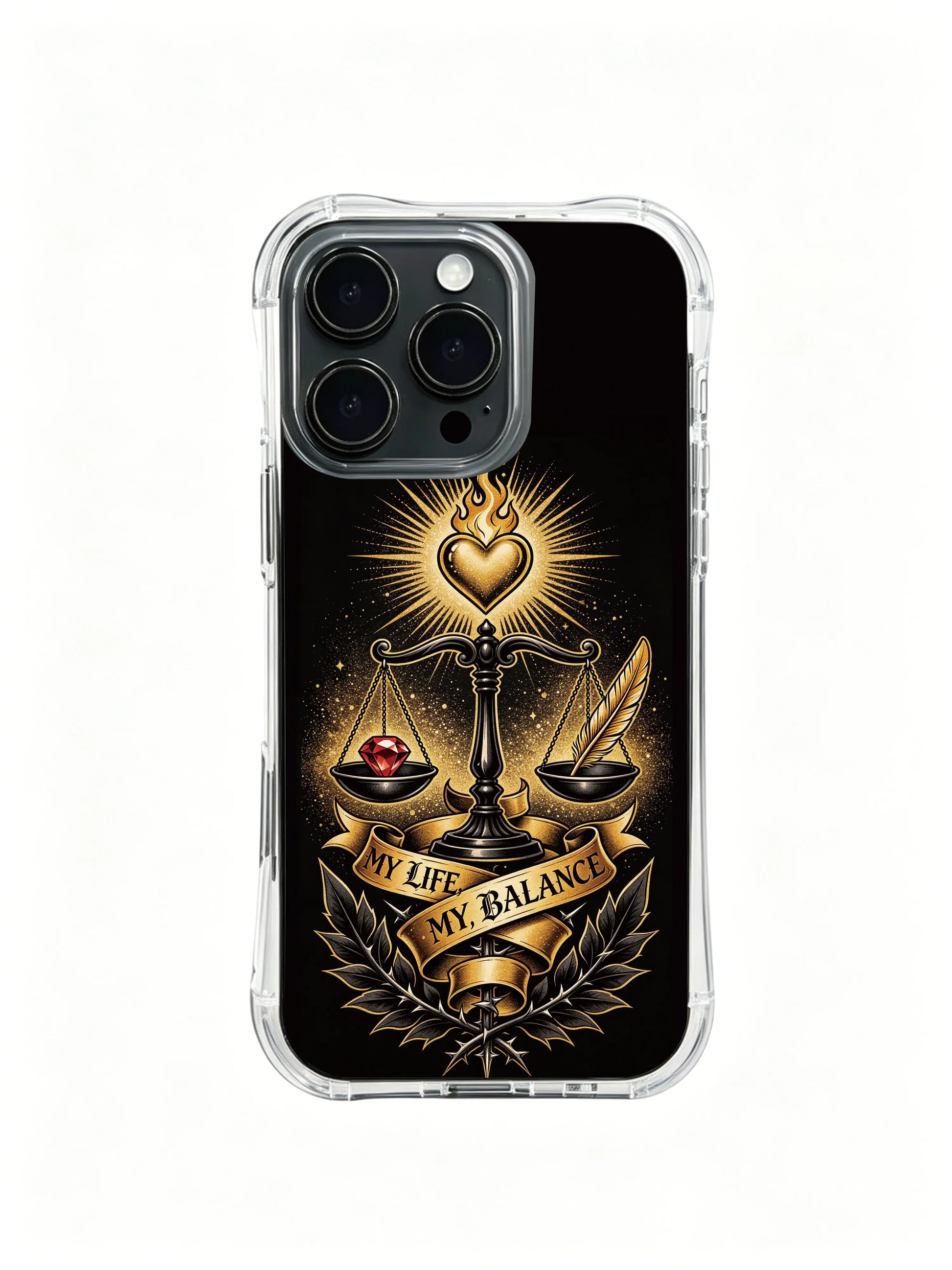Inner life rhythm guiding artwork PhoneCasing, minimalist luxury iPhone 14 Plus Case, precise cutout easy access phone casing.