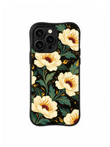 Ivory Flame Garden dark floral art iPhone 15 Pro case front view