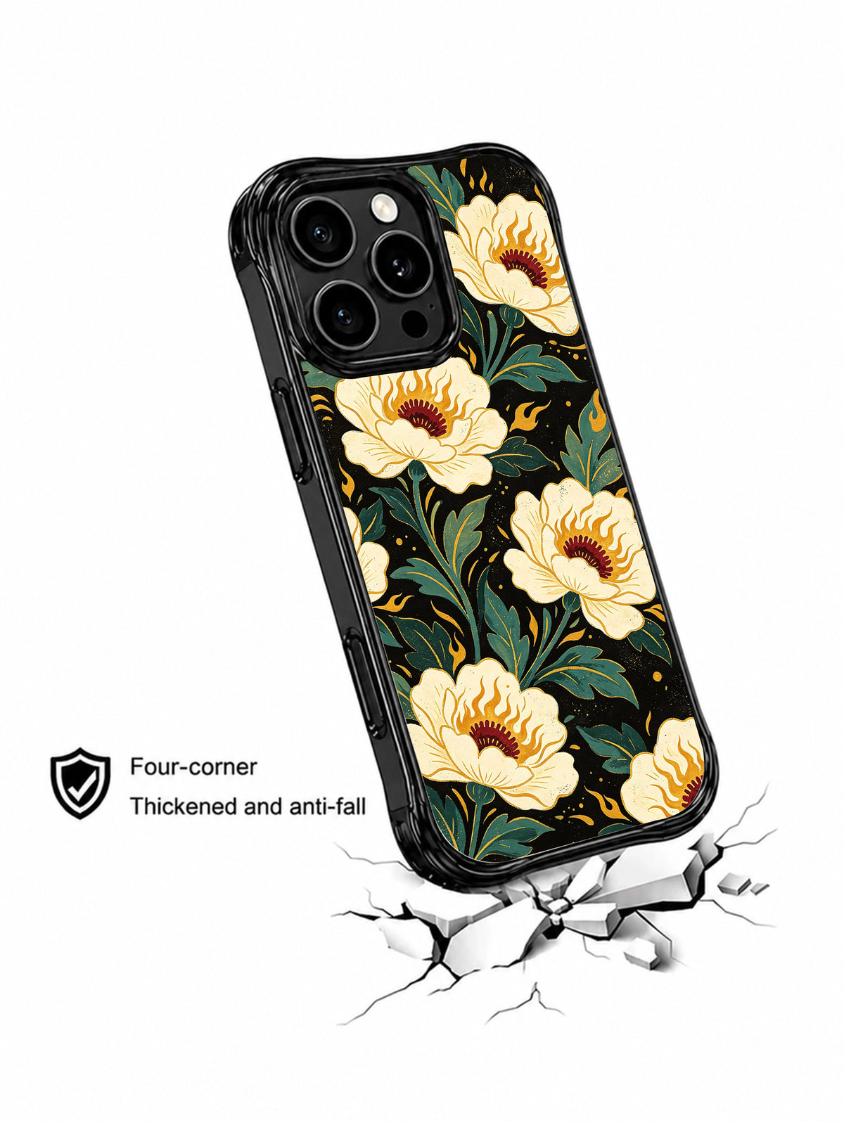 Ivory Flame Garden iPhone 15 Pro case product view 4