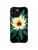 Ivory Fire Lotus pattern on iPhone 15 Pro case
