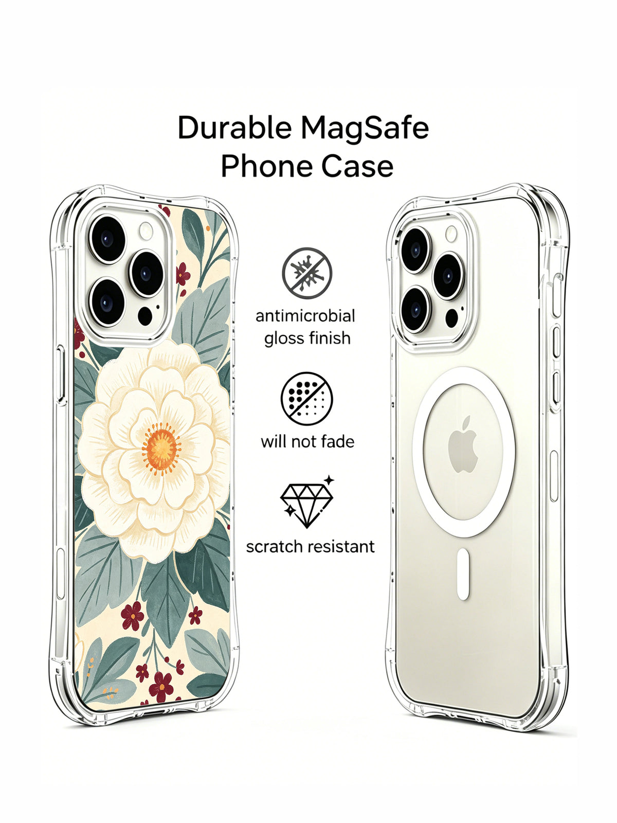 Ivory Garden Rhythm iPhone 15 Pro case product view 3