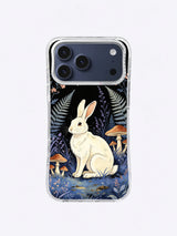 Ivory Moon Hare iPhone case, Moonlit Bluegrass Hare pattern