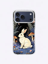 Ivory Moon Hare iPhone case, Pink Blossom Hare Grove pattern