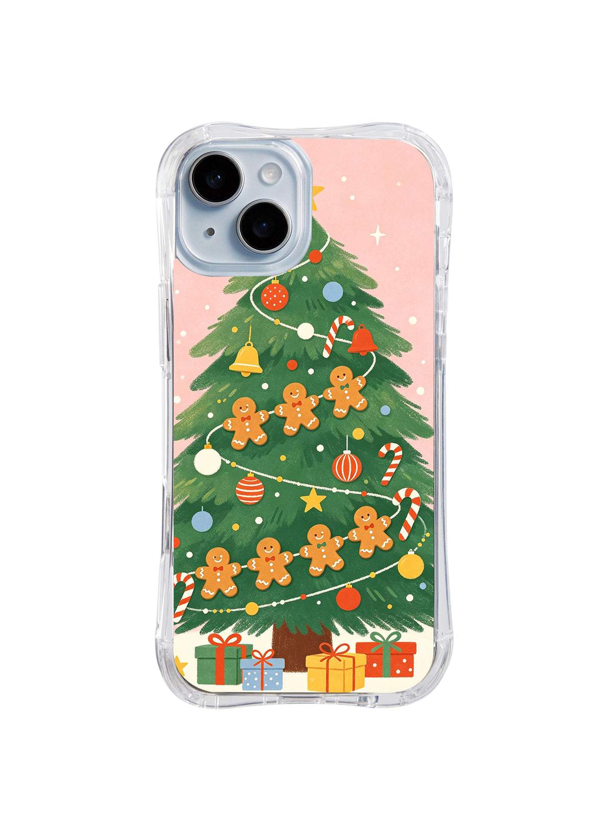 Gingerbread Tree Garland Christmas iPhone 14 Plus case by Merry Vellum