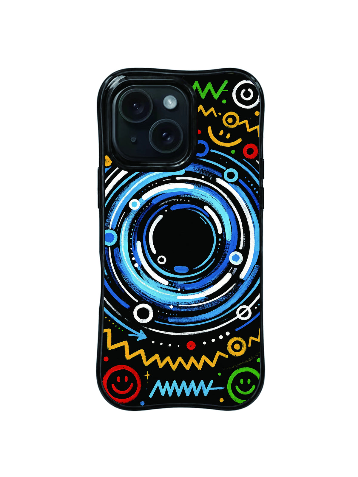 Blue Joy Orbit frequency iPhone 15 Pro case