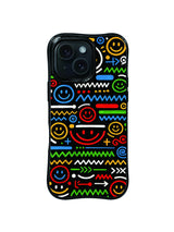 Happy Wave Grid smiley iPhone 15 Pro case