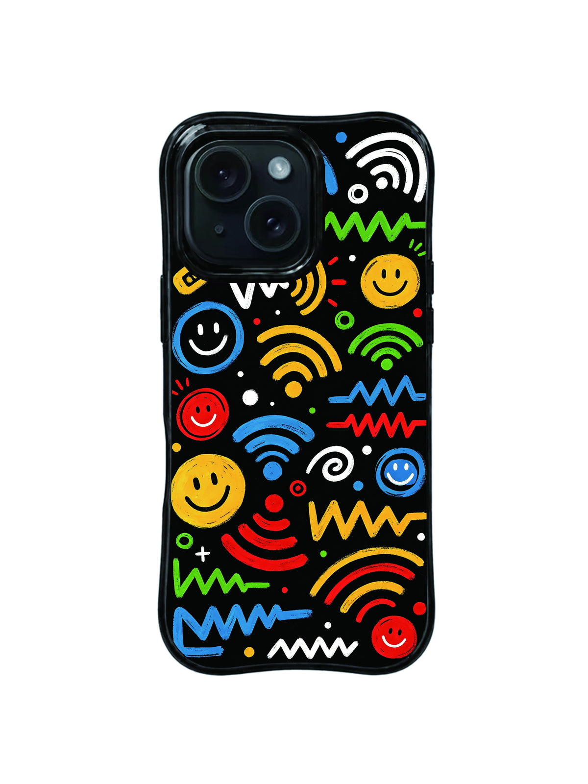 Joy Signals colorful smiley iPhone 15 Pro case