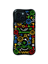 Smiley Network colorful iPhone 15 Pro case