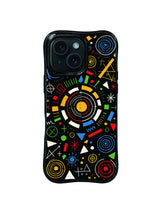Solar Frequency Map abstract iPhone 15 Pro case