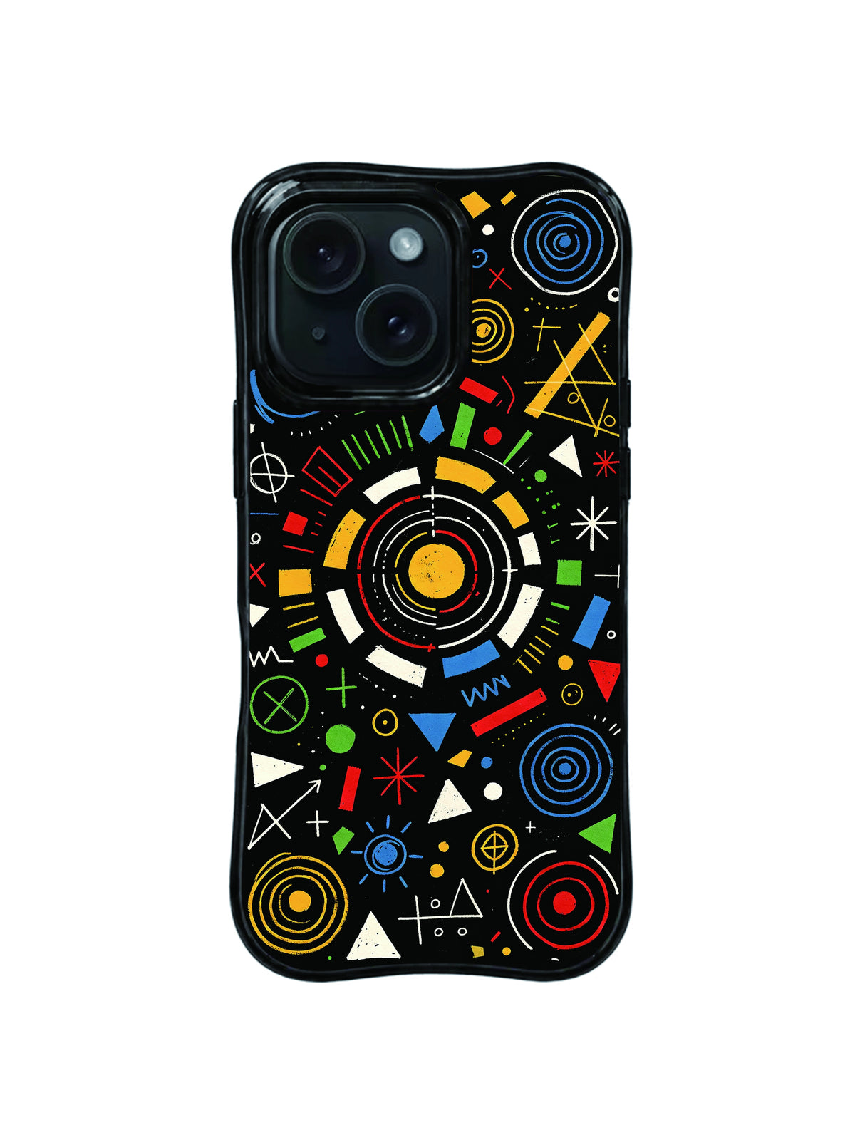 Solar Frequency Map abstract iPhone 15 Pro case