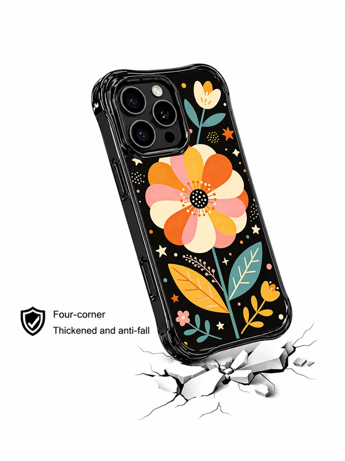 Joyful Folk Flower Garden impact protection iPhone 15 Pro case